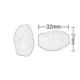 Χάντρες Ακρυλικές 32x21mm (12 τεμ) - Μωβ