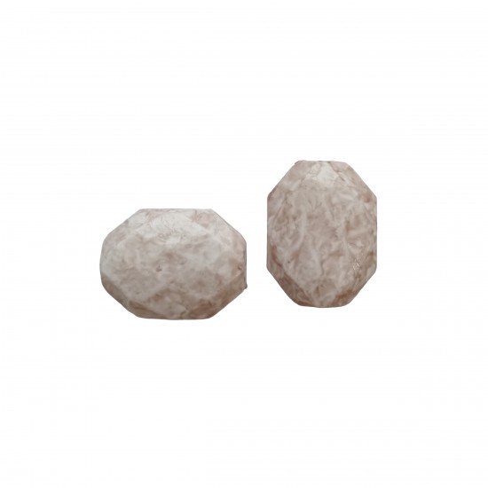 Χάντρες Ακρυλικές 25x19mm (12 τεμ) - Μπεζ