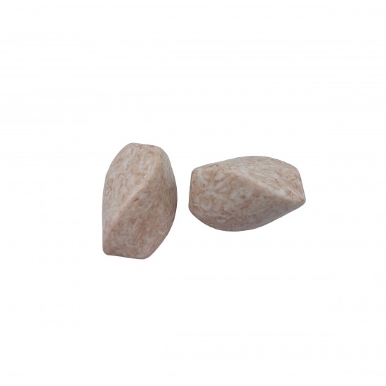 Χάντρες Ακρυλικές 23x18mm (12 τεμ) - Μπεζ