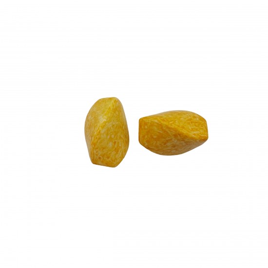 Χάντρες Ακρυλικές 23x18mm (12 τεμ) - Κίτρινο