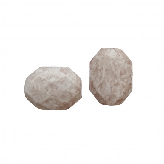 Χάντρες Ακρυλικές 30x22mm (12 τεμ) - Μπεζ