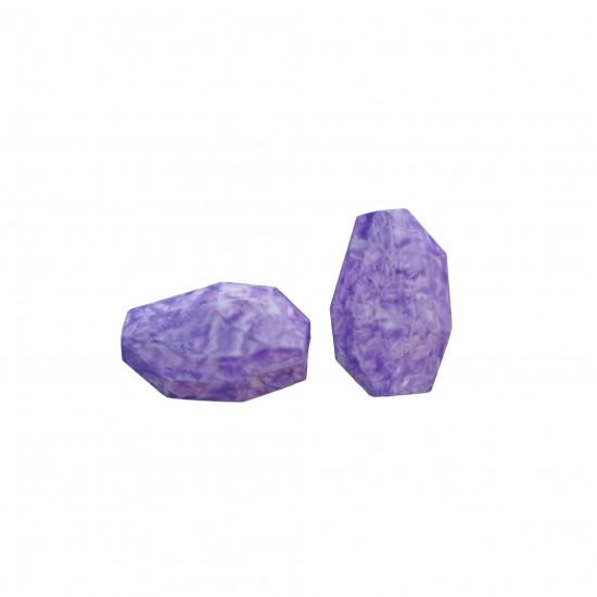 Χάντρες Ακρυλικές 25x16mm (12 τεμ) - Μωβ