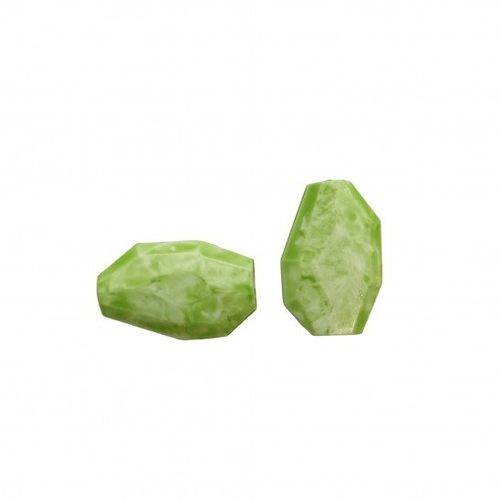 Χάντρες Ακρυλικές 25x16mm (12 τεμ) - Πράσινο