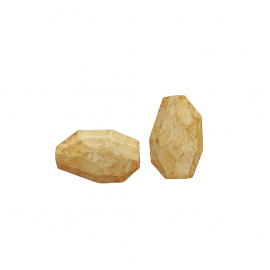 Χάντρες Ακρυλικές 25x16mm (12 τεμ) - Καφέ