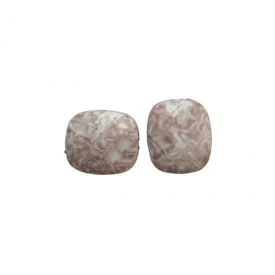 Χάντρες Ακρυλικές 23x20mm (12 τεμ) - Γκρι