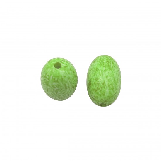 Χάντρες Ακρυλικές 25x16mm (12 τεμ) - Πράσινο