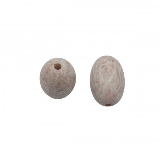 Χάντρες Ακρυλικές 25x16mm (12 τεμ) - Μπεζ