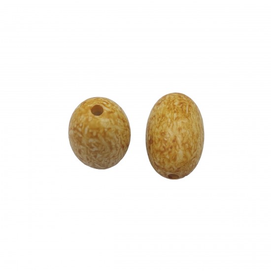 Χάντρες Ακρυλικές 25x16mm (12 τεμ) - Καφέ