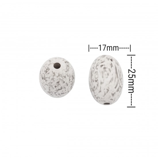 Χάντρες Ακρυλικές 25x16mm (12 τεμ) - Κίτρινο