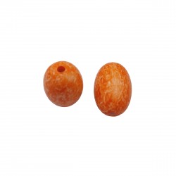 Χάντρες Ακρυλικές 25x16mm (12 τεμ) - Πορτοκαλί