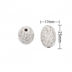 Χάντρες Ακρυλικές 25x16mm (12 τεμ) - Πορτοκαλί