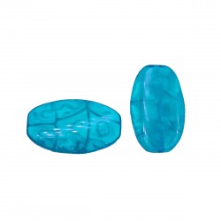 Χάντρες Ακρυλικές 39x20mm (10 τεμ) - Τυρκουάζ