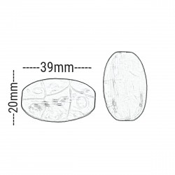 Χάντρες Ακρυλικές 39x20mm (10 τεμ) - Τυρκουάζ