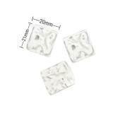 Χάντρες Ακρυλικές 21x20mm (12 τεμ) - Πορτοκαλί