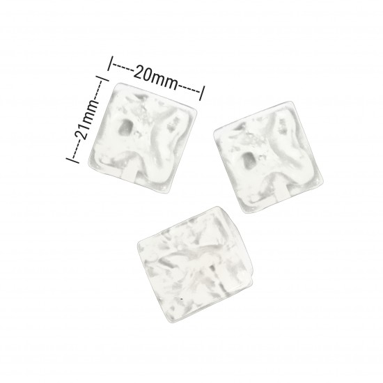 Χάντρες Ακρυλικές 21x20mm (12 τεμ) - Πορτοκαλί