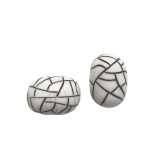 Χάντρες Ακρυλικές 24x17mm (15 τεμ) - Άσπρο