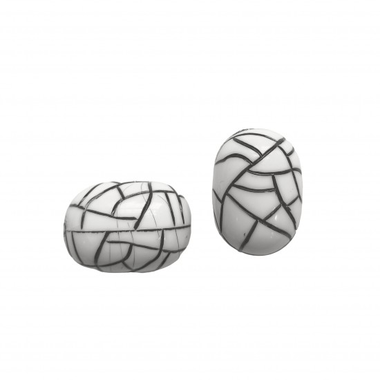 Χάντρες Ακρυλικές 24x17mm (15 τεμ) - Άσπρο