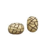 Χάντρες Ακρυλικές 24x17mm (15 τεμ) - Μπεζ