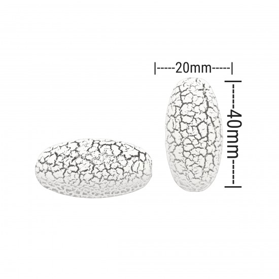 Χάντρες Ακρυλικές 40x20mm (10 τεμ) - Ροζ
