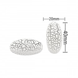 Χάντρες Ακρυλικές 40x20mm (10 τεμ) - Κόκκινο