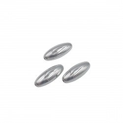 Χάντρες Ακρυλικές 31x12mm (10 τεμ) - Ασημί