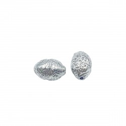 Χάντρες Ακρυλικές 15x10mm (6 τεμ) - Ασημί