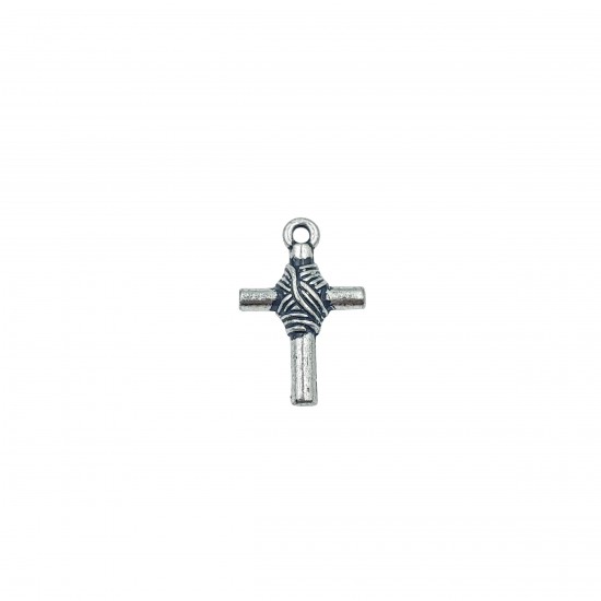 Μοτίφ Ακρυλικά 28x18mm (4 τεμ) - Ασημί