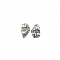 Μοτίφ Μεταλλικά 20x12mm (4 τεμ) - Ασημί