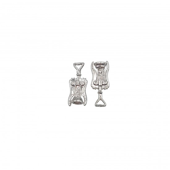 Μοτίφ Αλουμινίου 27x11mm (4 τεμ) - Ασημί