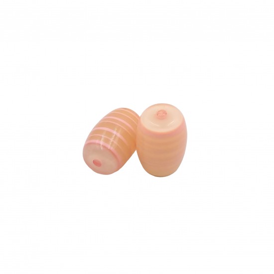 Χάντρες Ακρυλικές 28x19mm (8 τεμ) - Ροζ