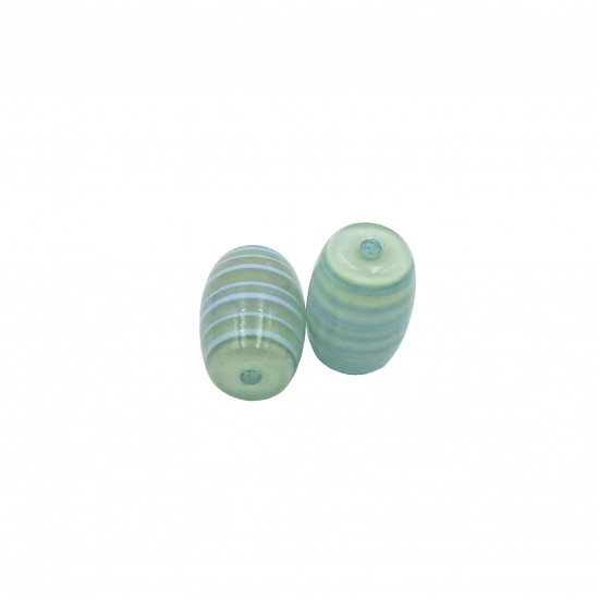Χάντρες Ακρυλικές 28x19mm (8 τεμ) - Σιέλ
