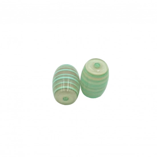 Χάντρες Ακρυλικές 28x19mm (8 τεμ) - Βεραμάν