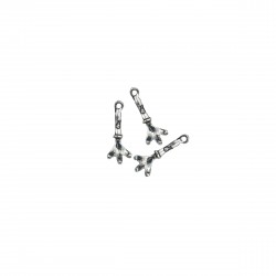 Μοτίφ Αλουμινίου 27x10mm (4 τεμ) - Ασημί