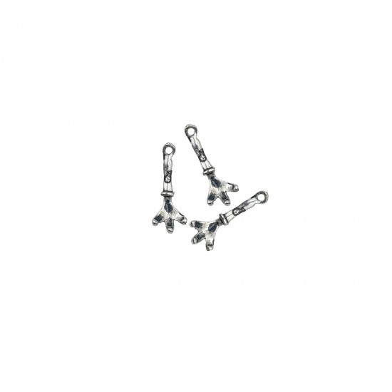 Μοτίφ Αλουμινίου 27x10mm (4 τεμ) - Ασημί