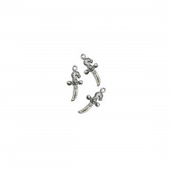 Μοτίφ Αλουμινίου 36x15mm (4 τεμ) - Ασημί