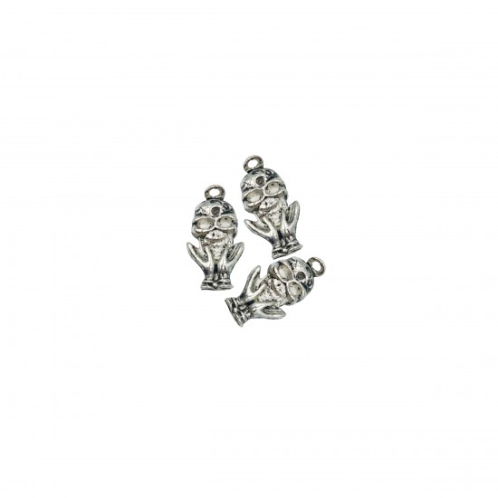 Μοτίφ Αλουμινίου 28x14mm (4 τεμ) - Ασημί