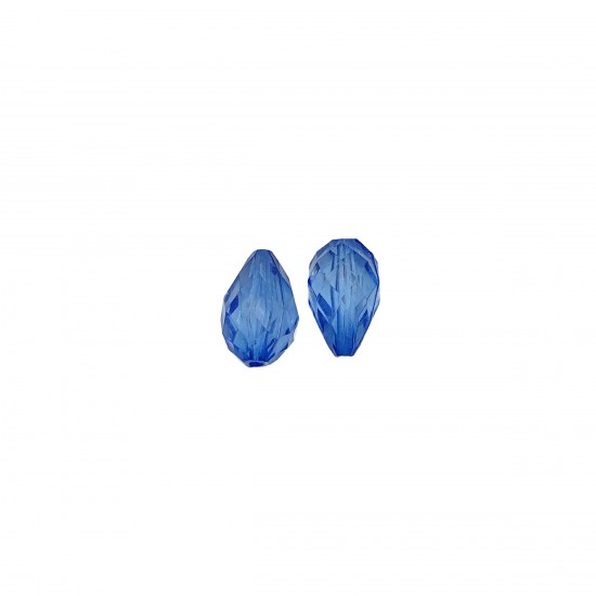 Χάντρες Ακρυλικές 17x10mm (10 τεμ) - Μπλε Σκούρο