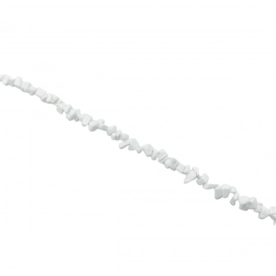 Chips Ημιπολύτιμες 2~5mm (1 κορδόνι) - Άσπρο