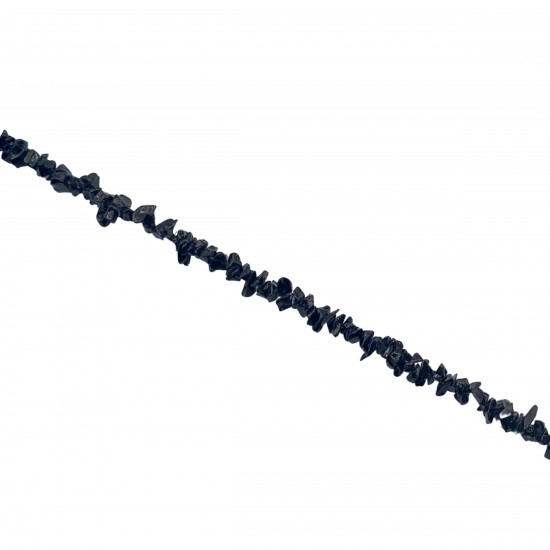 Chips Ημιπολύτιμες 2~5mm (1 κορδόνι) - Μαύρο