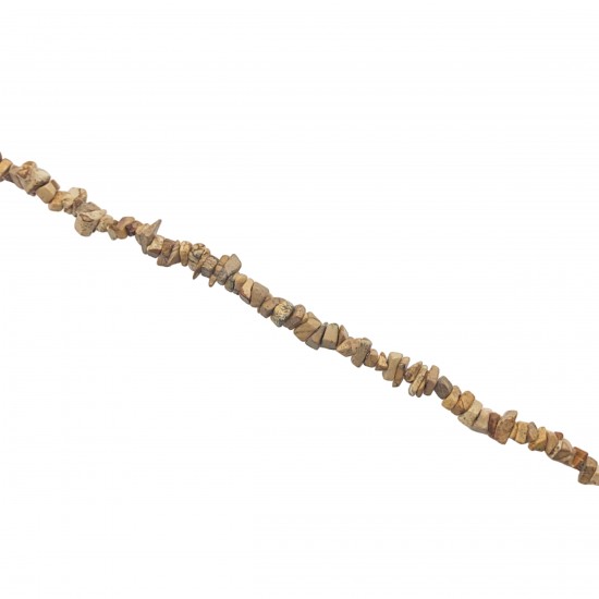 Chips Ημιπολύτιμες 2~5mm (Κορδόνι 250 χάντρες) - Καφέ Ανοιχτό
