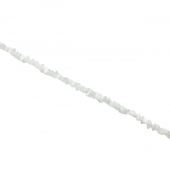 Chips Ημιπολύτιμες 2~5mm (1 κορδόνι) - Άσπρο