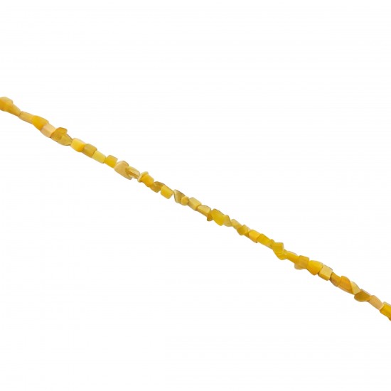 Chips Ημιπολύτιμες 2~5mm (1 κορδόνι) - Κίτρινο Σκούρο