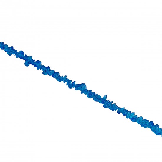 Chips Ημιπολύτιμες 2~5mm (1 κορδόνι) - Μπλε Σκούρο