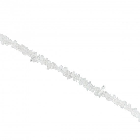 Chips Ημιπολύτιμες 2~5mm (1 κορδόνι) - Άσπρο