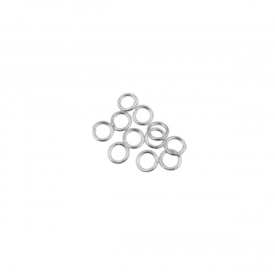 Κρικάκια Μεταλλικά 4mm (50 τεμ) - Ασημί