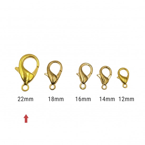 Κουμπώματα Μεταλλικά 22mm (6 τεμ) - Χρυσό