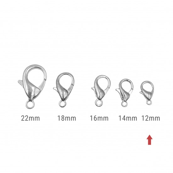 Κουμπώματα Μεταλλικά 12mm (20 τεμ) - Ασημί