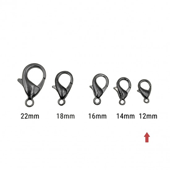 Κουμπώματα Μεταλλικά 12mm (20 τεμ) - Μαύρο Μεταλλικό