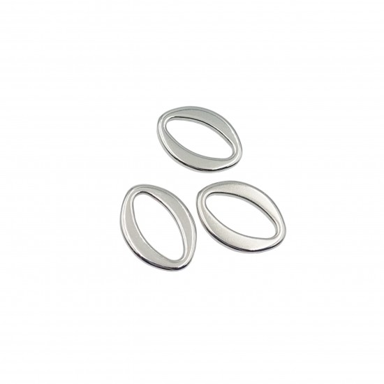 Σύνδεσμοι Ακρυλικοί 35x7mm (6 τεμ) - Ασημί