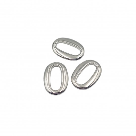 Σύνδεσμοι Ακρυλικοί 35x7mm (6 τεμ) - Ασημί